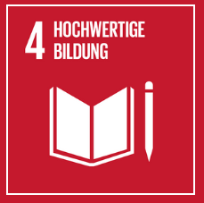 Icon mit Aufschrift "4 - hochwertige Bildung"