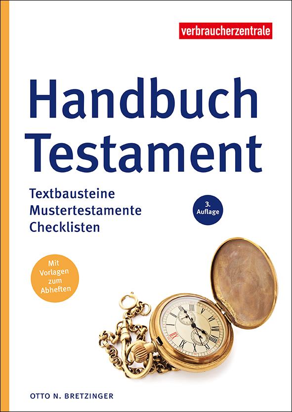 Titelbild des Ratgebers "Handbuch Testament"