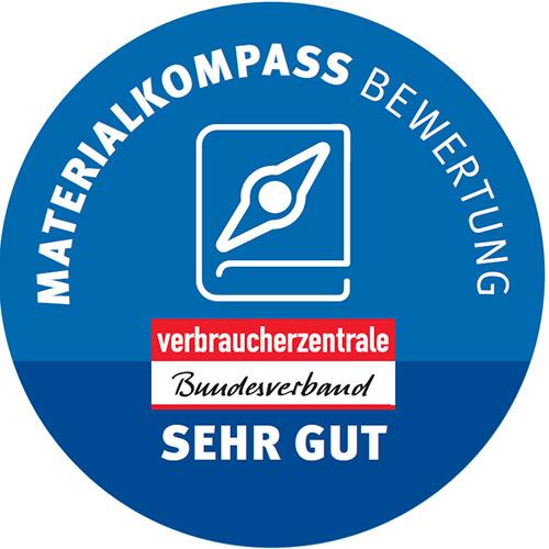 Qualitätssiegel Materialkompass VZBV