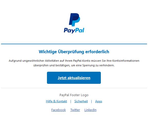 Screenshot Paypal