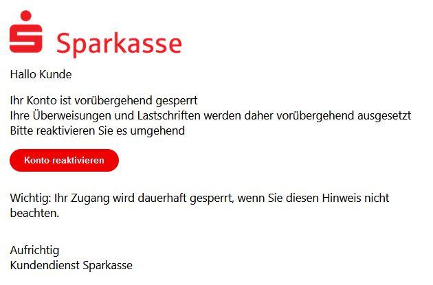 Screenshot Sparkasse